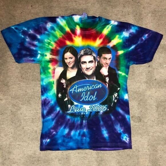 Vintage 2006 American Idol Live Concert Tee | Two-Sided | size S | tie-dye - Picture 1 of 4